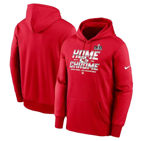 Men's Kansas City Chiefs Red Super Bowl LVIII Champions Parade Therma Performance Pullover Hoodie Men's Kansas City Chiefs Red Super Bowl LVIII Champions Parade Therma Performance Pullover Hoodie